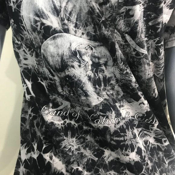 Thailand Women's Medium Elephant Print Tie Dye Crew Neck T Shirt "Land of Nature - Picture 10 of 13